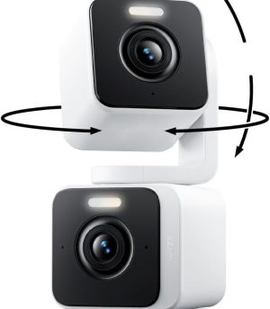 Panoramic dual-lens monitor with waterproof night vision and smart intercom