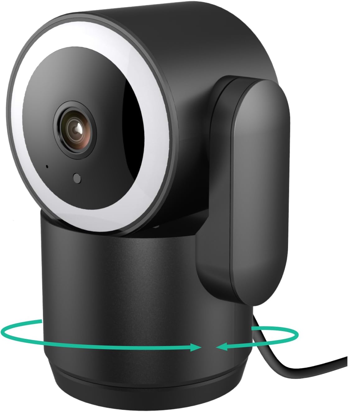 Panoramic pet camera with tracking, alerts, spotlight, and siren