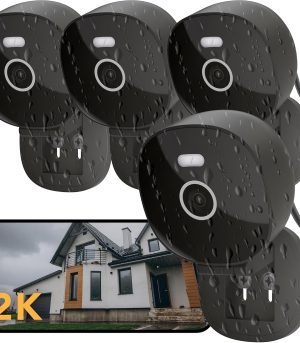 Outdoor waterproof pet camera with audio-visual alerts and recording